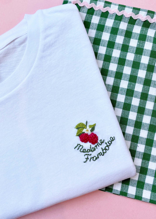 Mademoiselle framboise organic cotton T-shirt