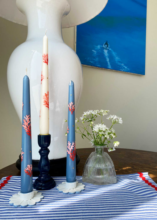 Ivory coral candle