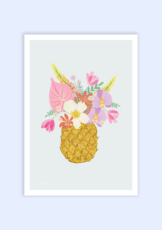 Floral Ananas print